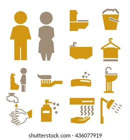 toilet icon set