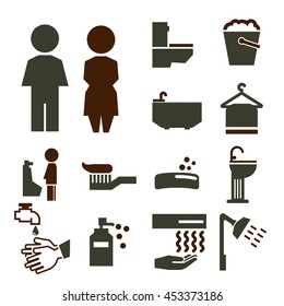 toilet icon set
