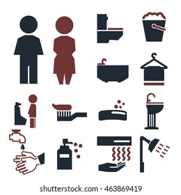 toilet icon set