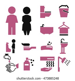 toilet icon set