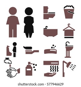 toilet icon set