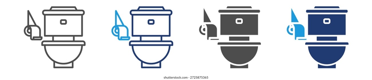toilet icon set multiple style