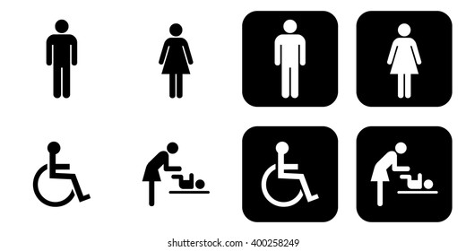 Toilet icon set . People icon . Vector illustration