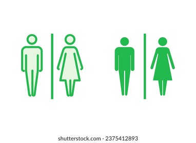 Juego de iconos de inodoro. vector de icono de baños. señal de baño. wc, lavatorio