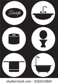Toilet icon set. Vector