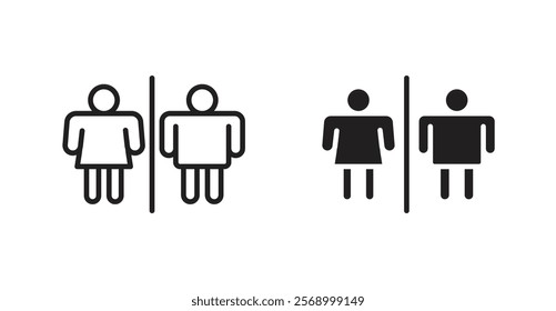 Toilet icon set vector graphics designs
