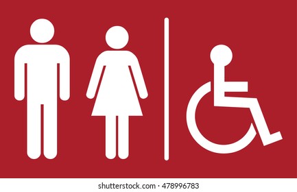 Toilet icon set . Vector illustration