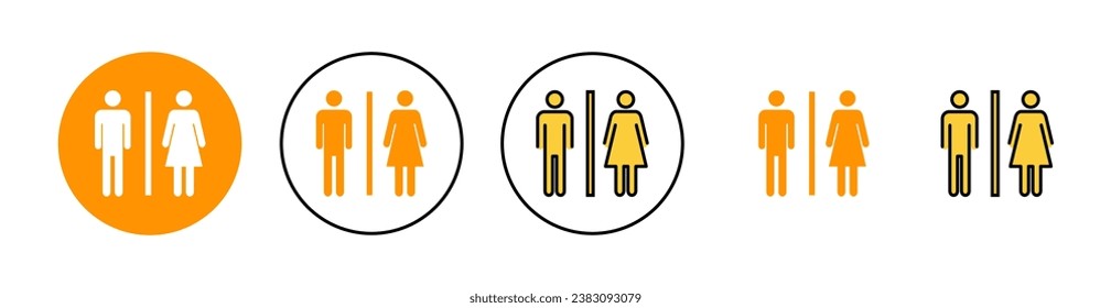 Toilet icon set for web and mobile app. Girls and boys restrooms sign and symbol. bathroom sign. wc, lavatory
