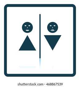 Toilet icon. Shadow reflection design. Vector illustration.