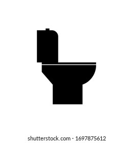 Toilet icon side view sign