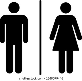 Toilet icon sign of male and Female