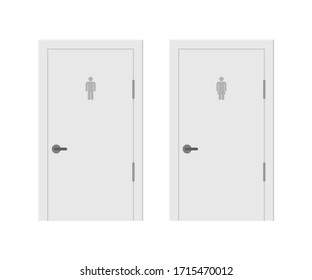 Toilet icon sign vector illustration. Outline vector illustration. Restroom sign. Door toilets, great design for any purposes.