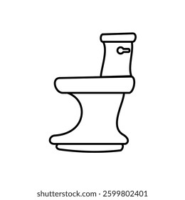 toilet icon, simple flat style, illustration, logo sign symbol pictogram template, for ui or ux isolated on white for mobile app, editable