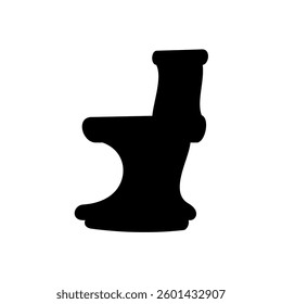 toilet icon, simple flat style, illustration, logo sign symbol pictogram template, for ui or ux isolated on white for mobile app, editable