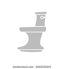 toilet icon, simple flat style, illustration, logo sign symbol pictogram template, for ui or ux isolated on white for mobile app, editable