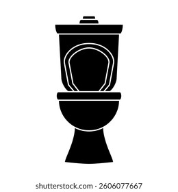 toilet icon, simple flat style, illustration, logo sign symbol pictogram template, for ui or ux isolated on white for mobile app, editable