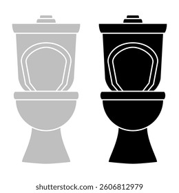 toilet icon, simple flat style, illustration, logo sign symbol pictogram template, for ui or ux isolated on white for mobile app, editable