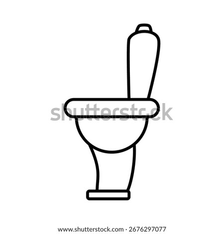 toilet icon, simple flat style, illustration, logo sign symbol pictogram template, for ui or ux isolated on white for mobile app, editable