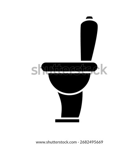 toilet icon, simple flat style, illustration, logo sign symbol pictogram template, for ui or ux isolated on white for mobile app, editable
