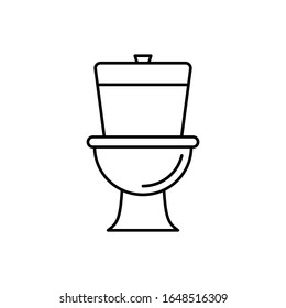 Toilet icon. Simple line, outline vector bathroom icons for ui and ux, website or mobile application