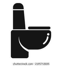 Icono de inodoro vector simple. Wc baño. Puerta pública