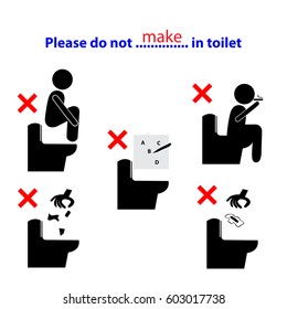 Toilet icon , sticker vector