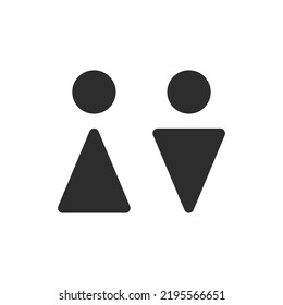 Toilet icon. Symbol of a woman and a man