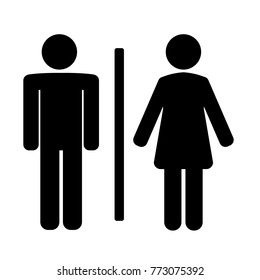 Toilet Icon in trendy flat style isolated on wite background.