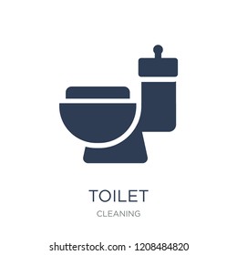 Toilet icon. Trendy flat vector Toilet icon on white background from Cleaning collection, vector illustration can be use for web and mobile, eps10