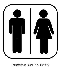 Toilet icon Unisex. Vector man and woman icon. WC sign icon. Toilet symbol