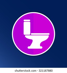 toilet icon vector button logo symbol concept.