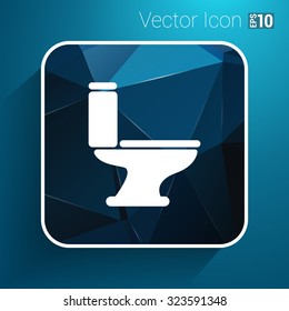 toilet icon vector button logo symbol concept.