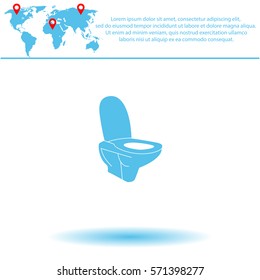 Toilet  icon. Vector design. 