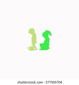 Toilet  icon Vector design. Colored illustration.