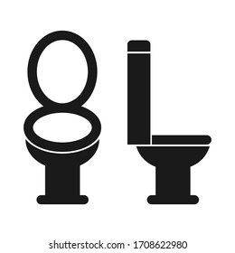 Toilet icon, vector  design 
isolated on white background