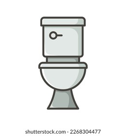 plantilla de diseño vectorial de icono del inodoro en fondo blanco