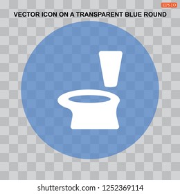 Toilet Icon, Vector flat design style