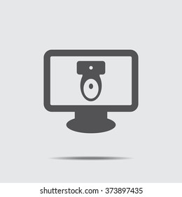 Toilet Icon  vector flat design