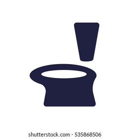 Toilet Icon, Vector flat design style