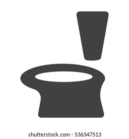 Toilet Icon, Vector flat design style