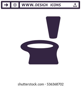 Toilet Icon, Vector flat design style