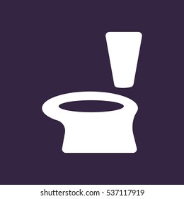 Toilet Icon, Vector flat design style