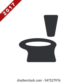 Toilet Icon, Vector flat design style