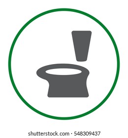 Toilet Icon, Vector flat design style