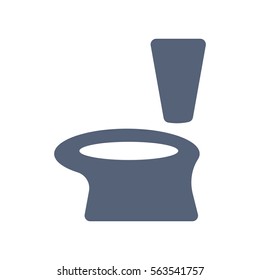 Toilet Icon, Vector flat design style