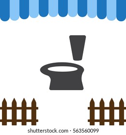 Toilet Icon, Vector flat design style