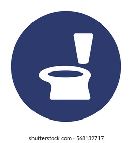 Toilet Icon, Vector flat design style