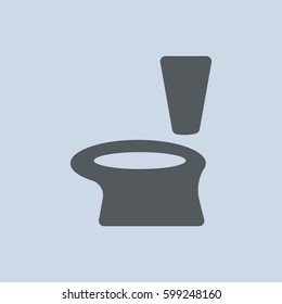 Toilet Icon, Vector flat design style