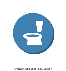 Toilet Icon, Vector flat design style