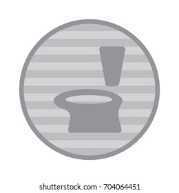 Toilet Icon, Vector flat design style